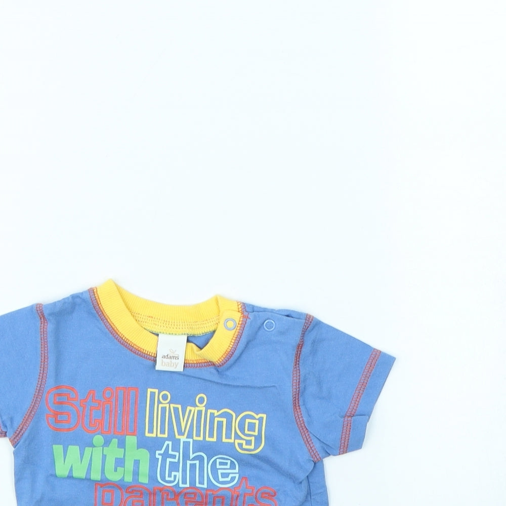 Adams Baby Boys Blue   Basic T-Shirt Size 6-9 Months
