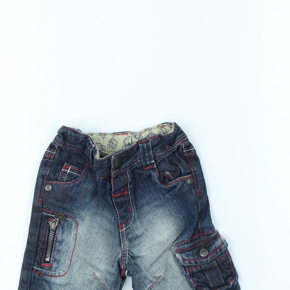 NEXT Baby Blue   Cargo Jeans Size 3-6 Months