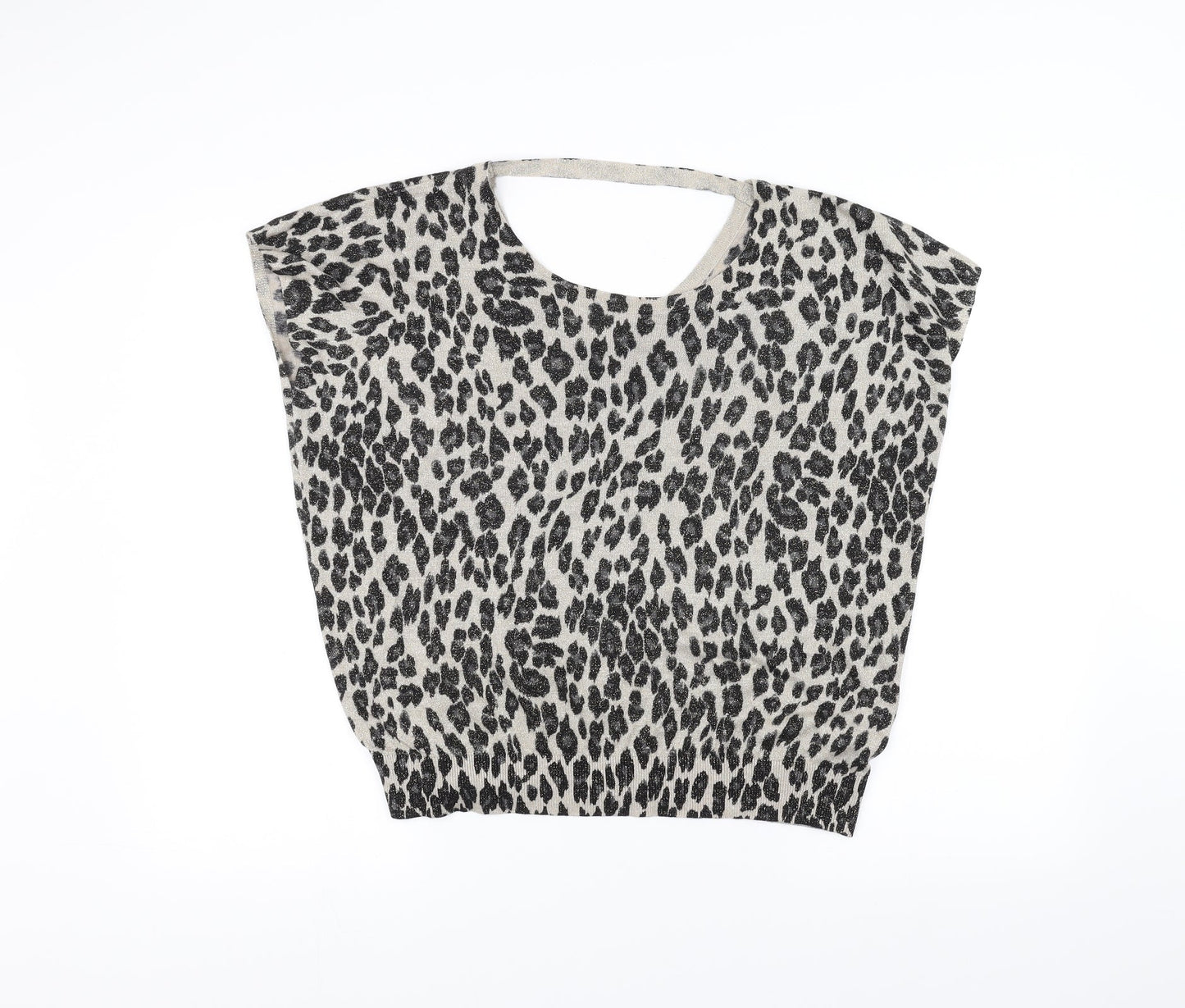 Womens UK Size S Preworn Black Basic T-Shirt