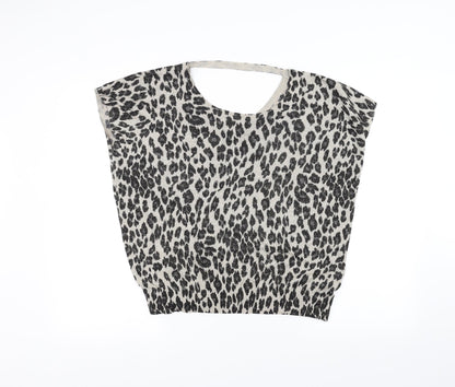Womens UK Size S Preworn Black Basic T-Shirt