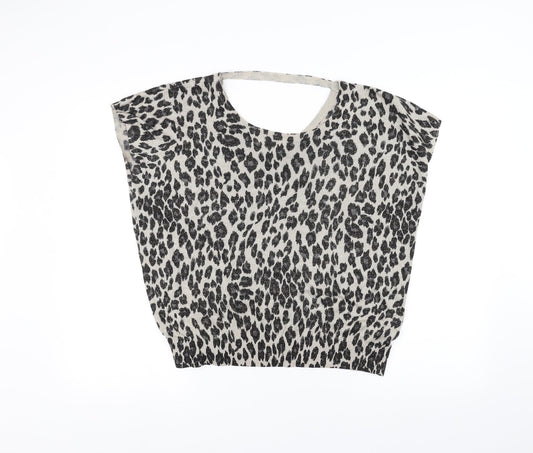 Womens UK Size S Preworn Black Basic T-Shirt
