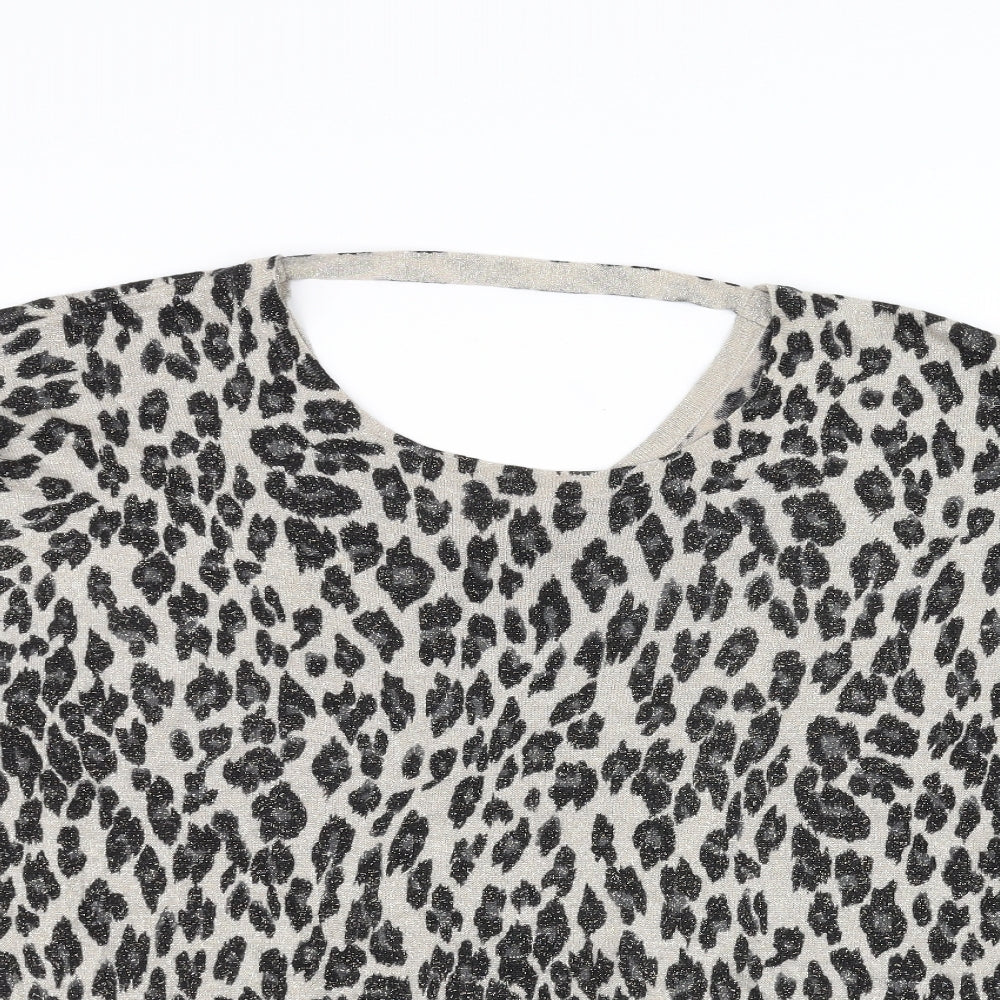Womens UK Size S Preworn Black Basic T-Shirt