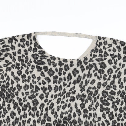 Womens UK Size S Preworn Black Basic T-Shirt