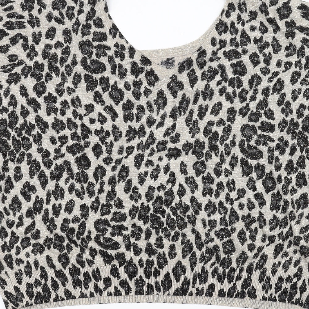 Womens UK Size S Preworn Black Basic T-Shirt