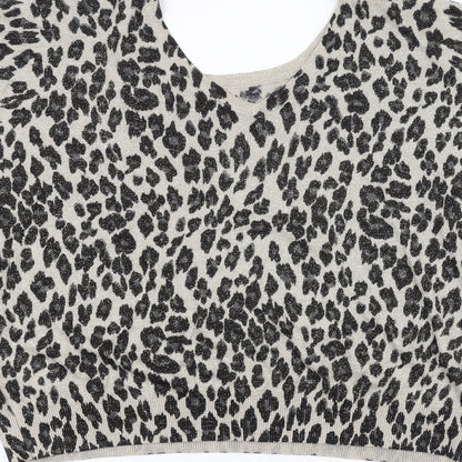 Womens UK Size S Preworn Black Basic T-Shirt