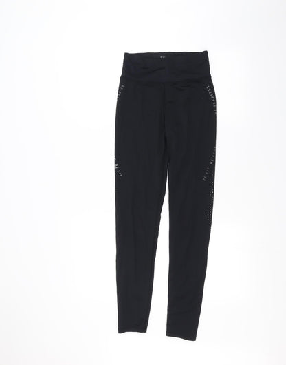 Womens UK Size XS Workout  Jogger Black Leggings