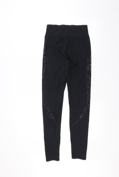 Womens UK Size XS Workout  Jogger Black Leggings