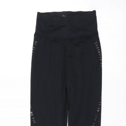 Womens UK Size XS Workout  Jogger Black Leggings