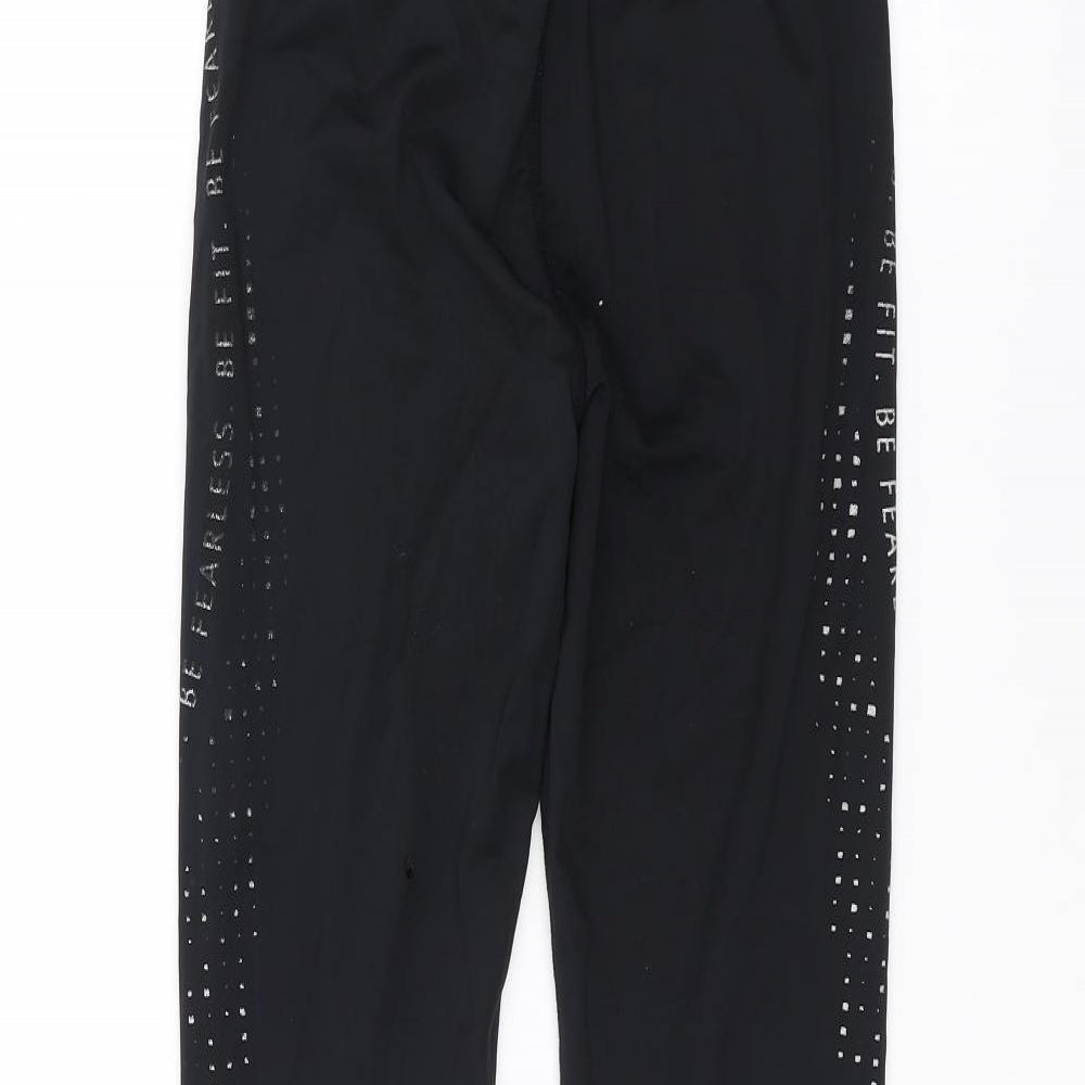 Womens UK Size XS Workout  Jogger Black Leggings
