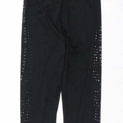 Womens UK Size XS Workout  Jogger Black Leggings