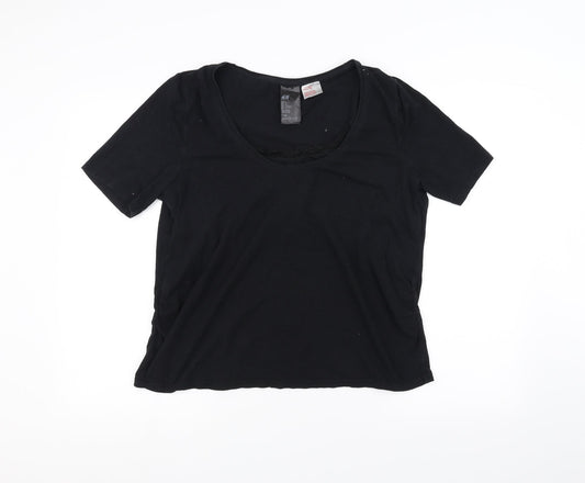 Womens UK Size L H&M Black Basic T-Shirt