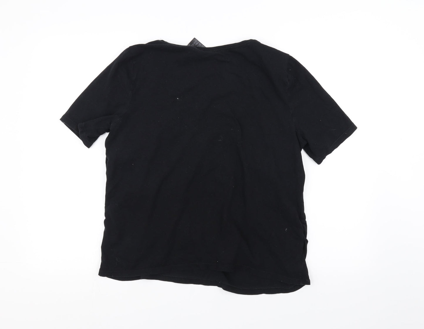 Womens UK Size L H&M Black Basic T-Shirt