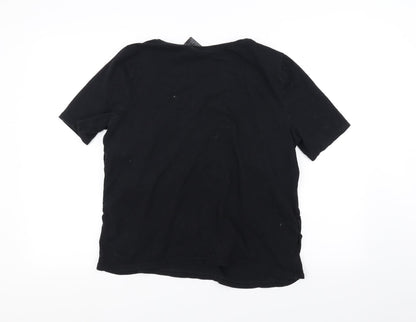 Womens UK Size L H&M Black Basic T-Shirt