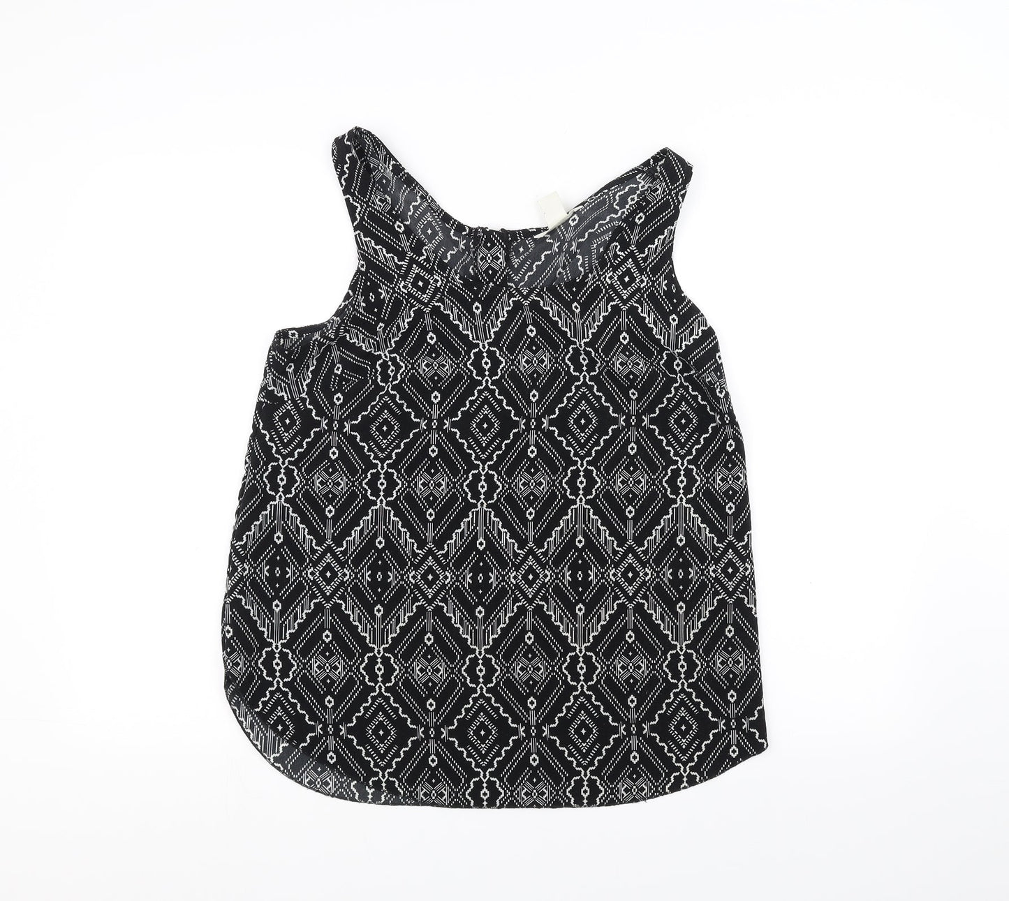 Womens UK Size S H&M Black Basic T-Shirt
