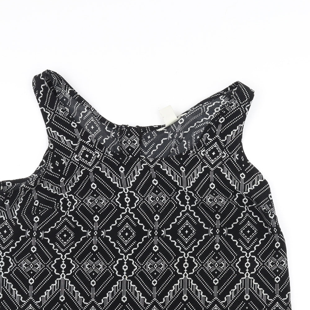 Womens UK Size S H&M Black Basic T-Shirt