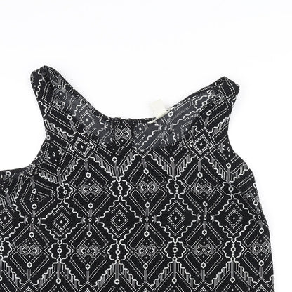 Womens UK Size S H&M Black Basic T-Shirt