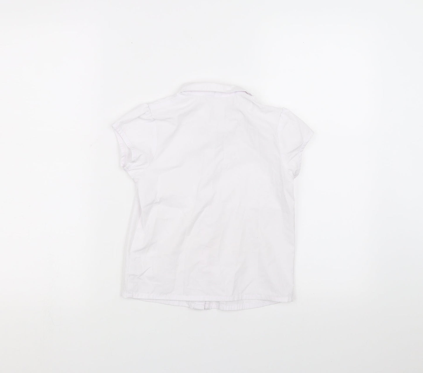 George Girls White   Basic Button-Up Size 6-7 Years