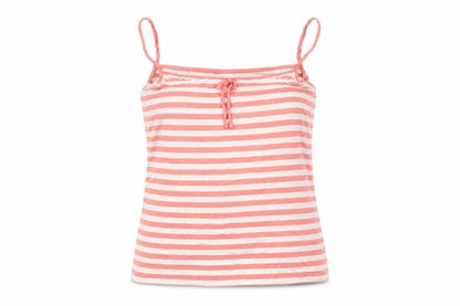 Jolinesse Womens White Striped  Basic T-Shirt Size 14