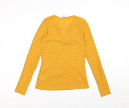 Womens UK Size 10 NEXT Yellow Basic T-Shirt