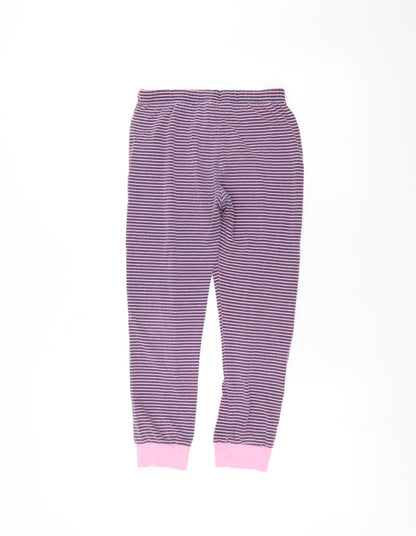 F&F Girls Blue Striped  Sweatpants Trousers Size 7-8 Years