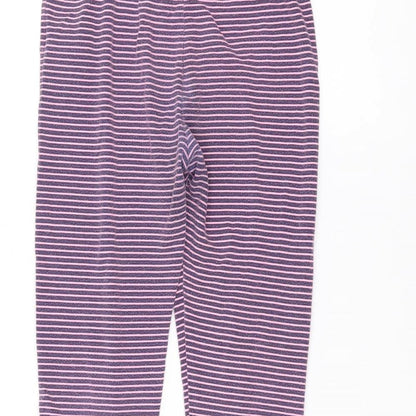F&F Girls Blue Striped  Sweatpants Trousers Size 7-8 Years