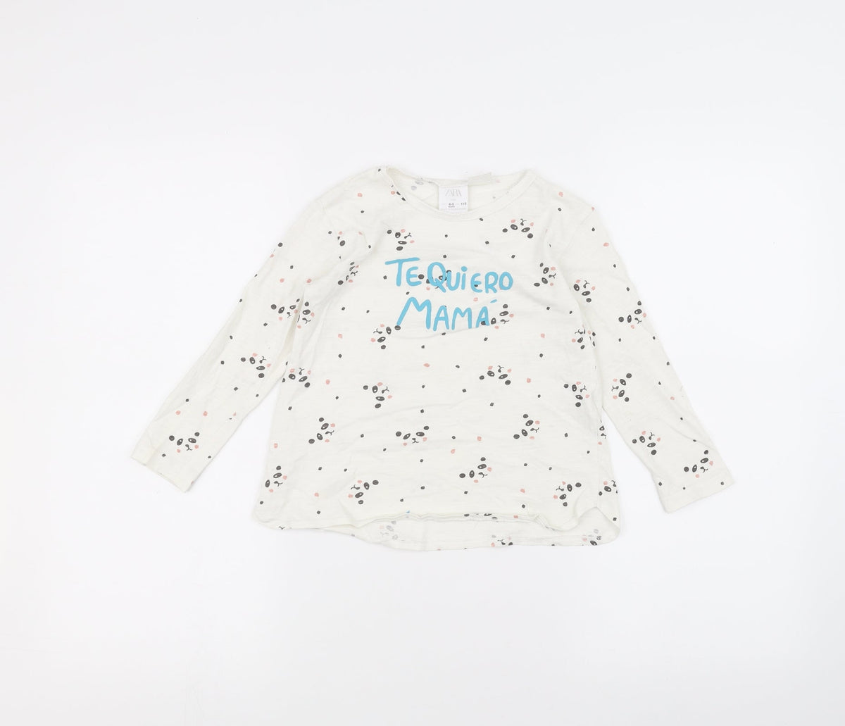 Zara Girls White   Basic T-Shirt Size 4-5 Years