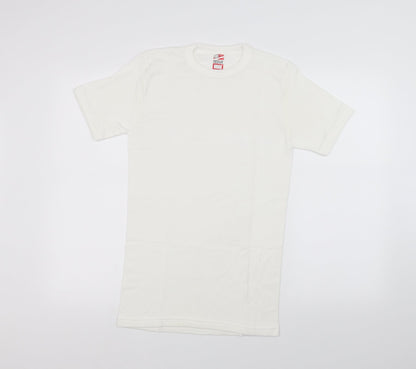 Womens UK Size M Preworn White Basic T-Shirt