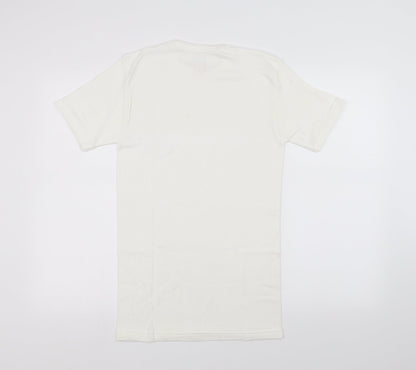 Womens UK Size M Preworn White Basic T-Shirt