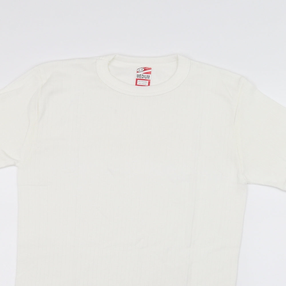 Womens UK Size M Preworn White Basic T-Shirt