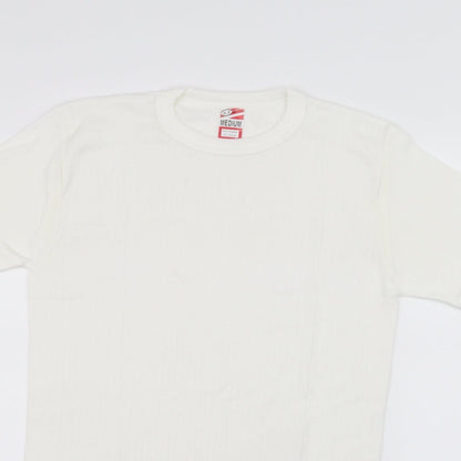 Womens UK Size M Preworn White Basic T-Shirt