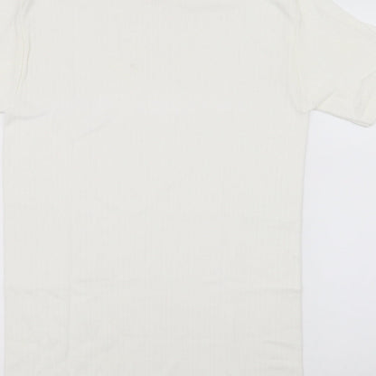 Womens UK Size M Preworn White Basic T-Shirt