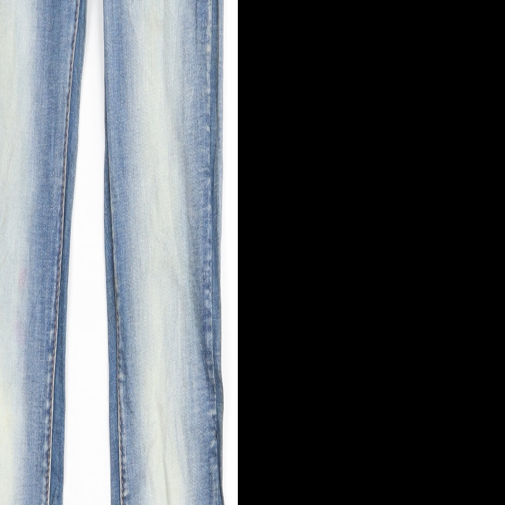 Womens UK Size XS Preworn Regular Fit Skinny Clear Jeans