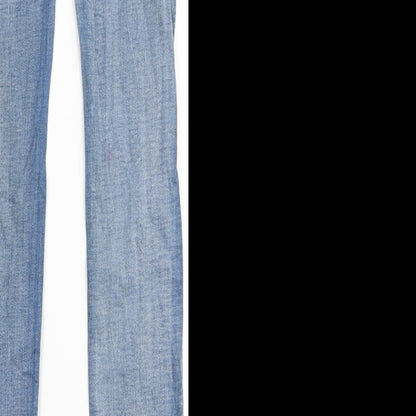 Womens UK Size XS Preworn Regular Fit Skinny Clear Jeans