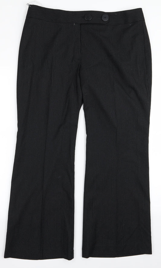 Womens UK Size 16 Marks and Spencer Regular Fit  Black Trousers