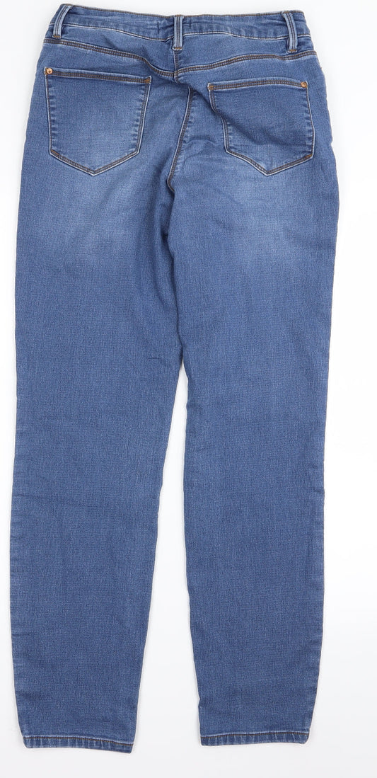 Womens UK Size 8 Preworn Regular Fit Bootcut Blue Jeans