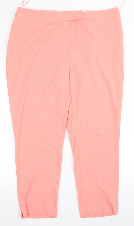 m&s Womens Pink   Trousers  Size 16 L24 in