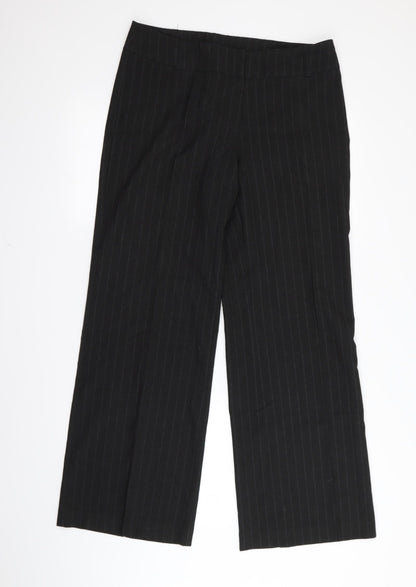 Womens UK Size 12 Preworn Regular Fit  Black Trousers