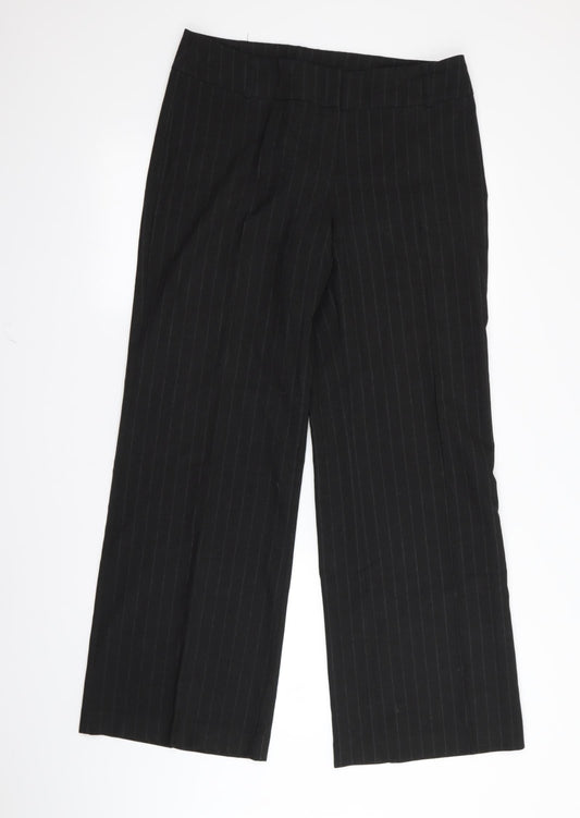Womens UK Size 12 Preworn Regular Fit  Black Trousers