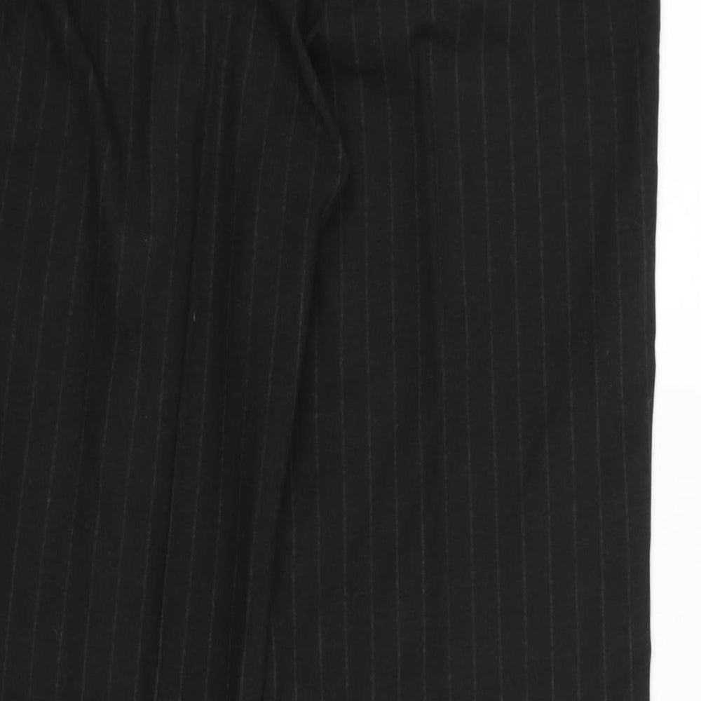 Womens UK Size 12 Preworn Regular Fit  Black Trousers