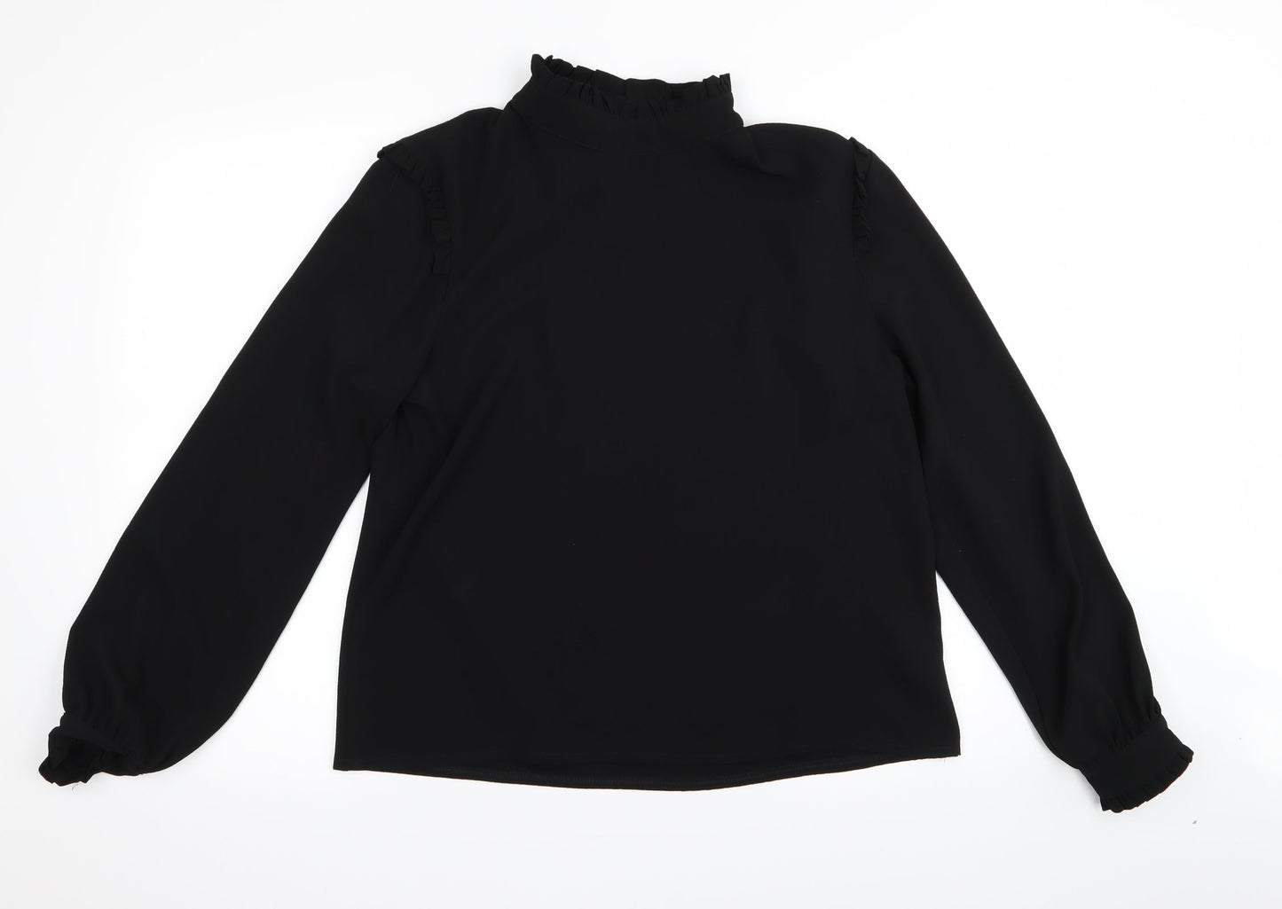 joy bla Womens Black   Basic Blouse Size M