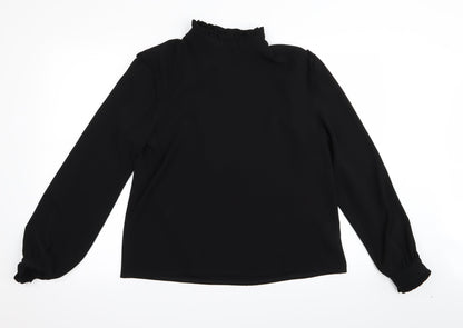 joy bla Womens Black   Basic Blouse Size M