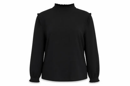 joy bla Womens Black   Basic Blouse Size M
