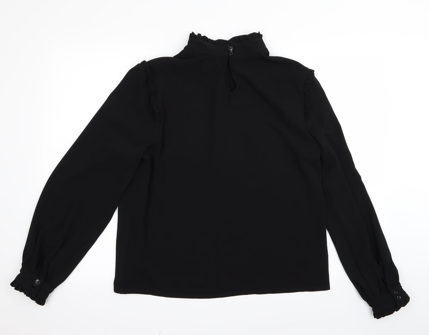 joy bla Womens Black   Basic Blouse Size M