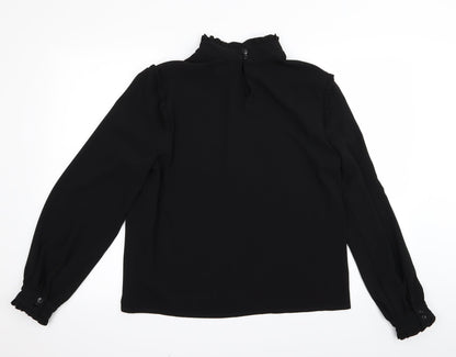 joy bla Womens Black   Basic Blouse Size M