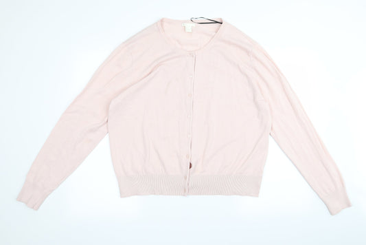 h7M Womens Pink   Cardigan Jumper Size L