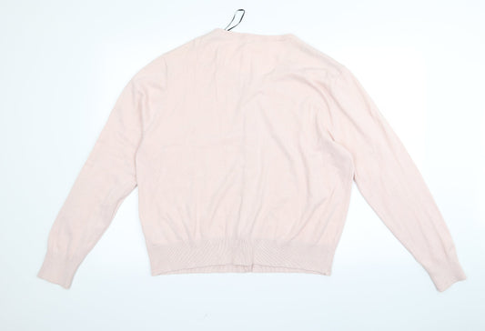 h7M Womens Pink   Cardigan Jumper Size L