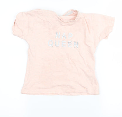George Girls Pink  Rayon Basic T-Shirt Size 8 Years  - nap queen