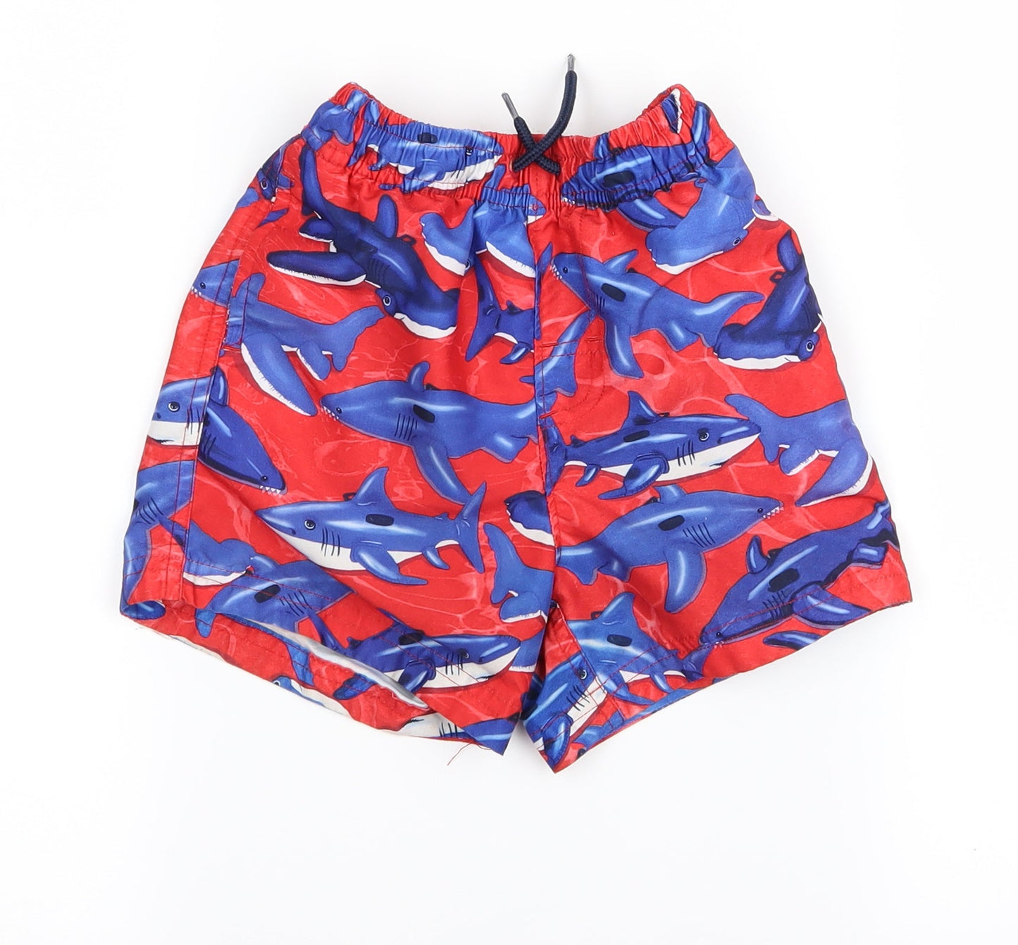 eorger Boys Blue Animal Print  Bermuda Shorts Size 7 Years