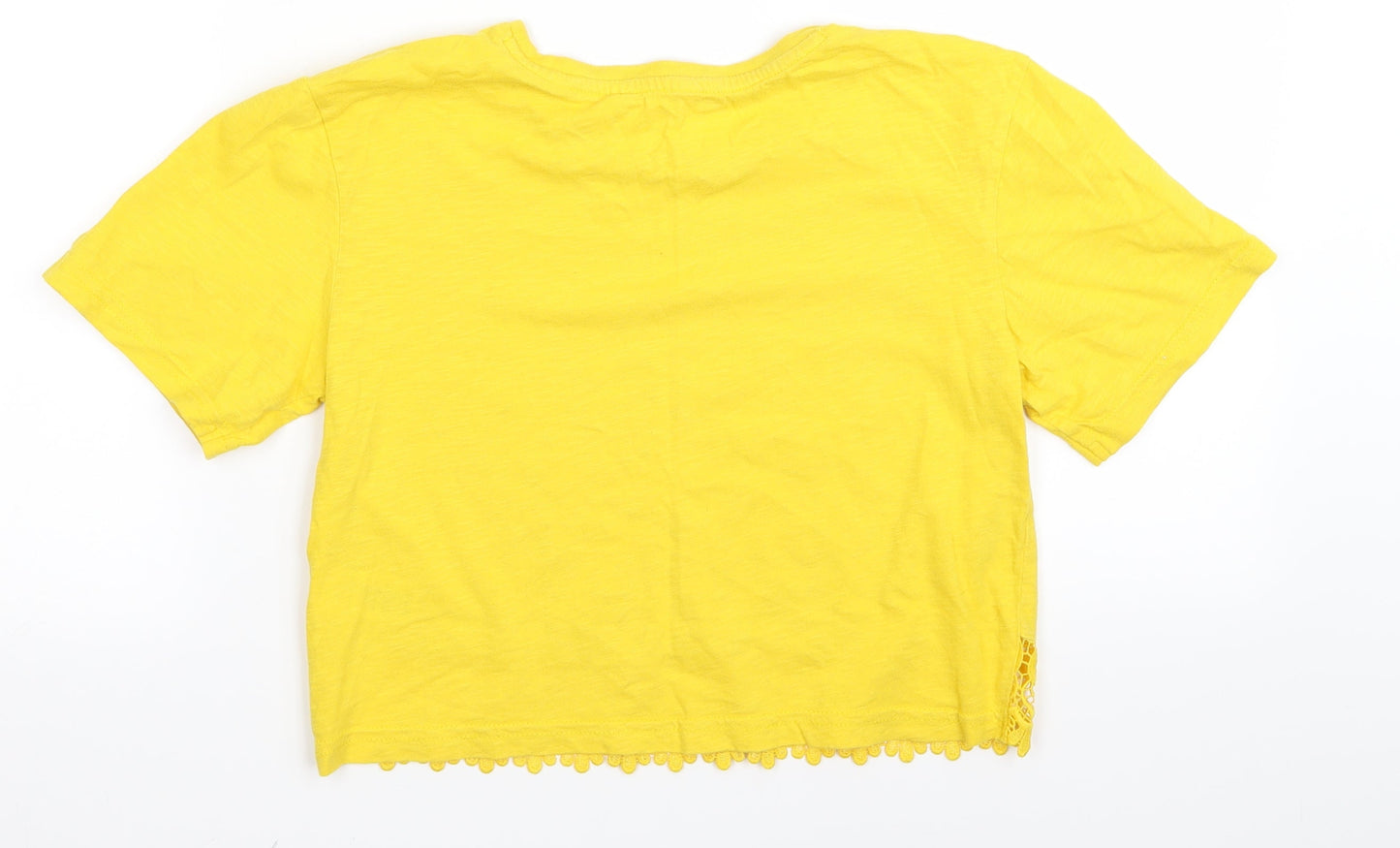 kandy Girls Yellow   Cropped T-Shirt Size 10-11 Years