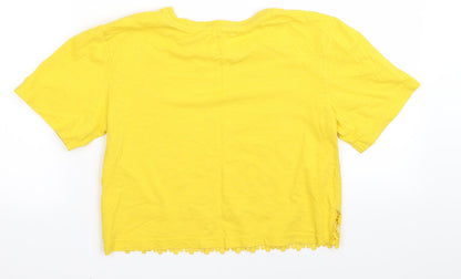 kandy Girls Yellow   Cropped T-Shirt Size 10-11 Years